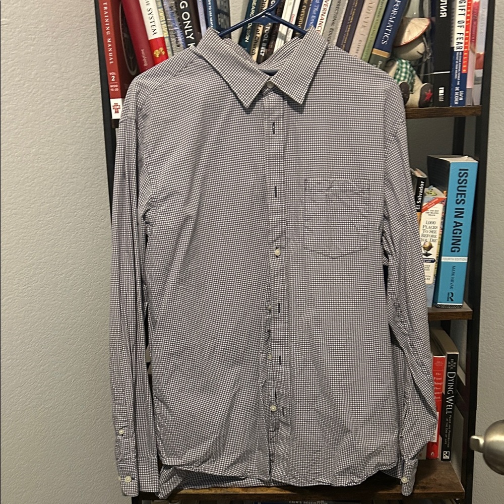 Men's Banana Republic Blue Checkered Shirt